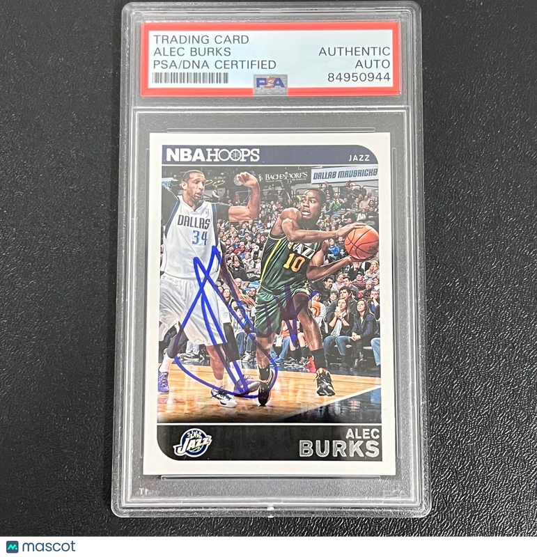 2012-13 NBA Hoops #90 Alec Burks Signed Card AUTO PSA Slabbed Jazz