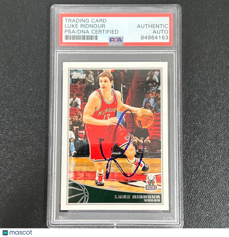 2005 Topps Draft Pick #157 Luke Ridnour Signed Card AUTO PSA Slabbed Milwaukee B
