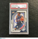 2009 UPPER DECK DRAFT EDITION #24 DERRICK BROWN Signed Card PSA Slabbed Auto RC