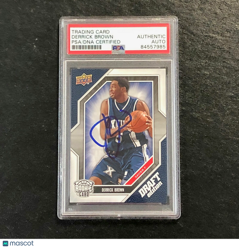 2009 UPPER DECK DRAFT EDITION #24 DERRICK BROWN Signed Card PSA Slabbed Auto RC