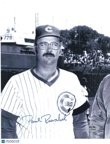 PAUL REUSCHEL signed 8x10 photo PSA/DNA Chicago Cubs Autographed
