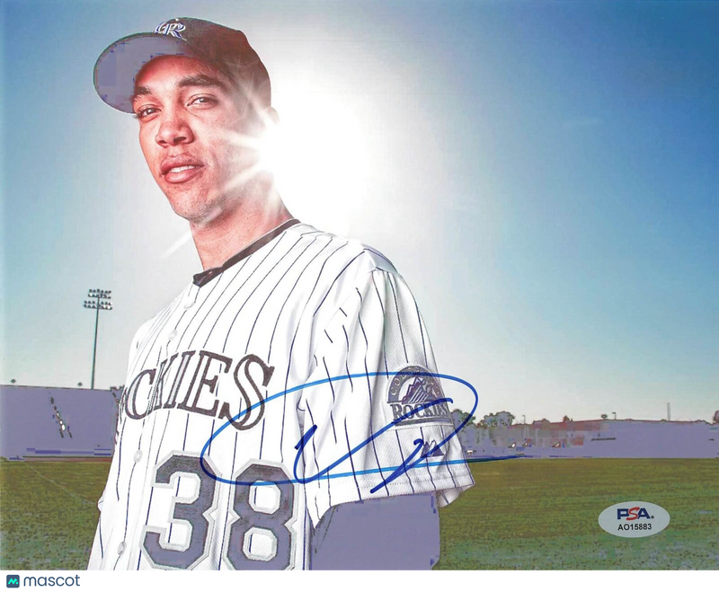 Ubaldo Jimenez Colorado Rockies Autographed