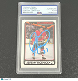1990 O Pee Chee #7 Jeremy Roenick Signed Card AUTO PSA slabbed Blackhawks