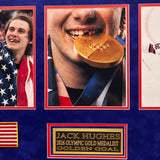 Jack Hughes Custom Framed Display Hockey Photo - Golden Goal