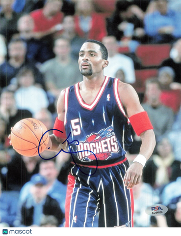 Cuttino Mobley Houston Rockets Signed Basketball 8x10 Photo PSA