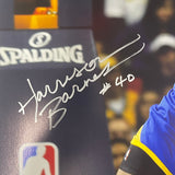 Harrison Barnes Golden State Warriors Signed Basketball 20x30 Photo PSA