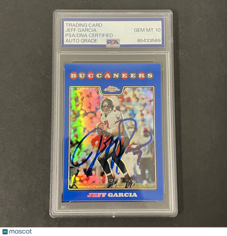 2008 Topps Chrome #TC17 Jeff Garcia signed card PSA Auto 10 Bucs