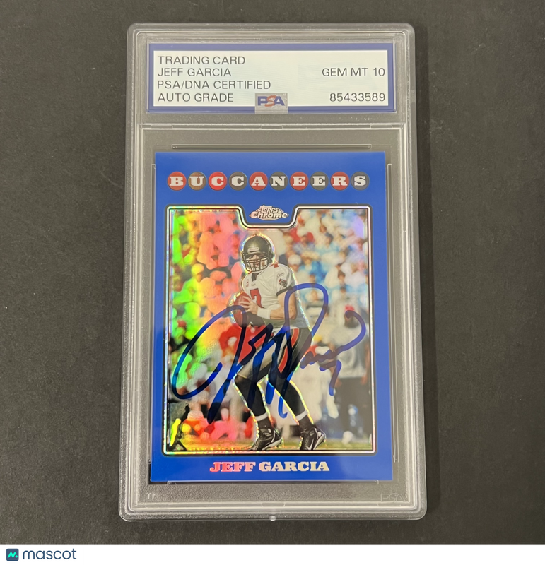 2008 Topps Chrome #TC17 Jeff Garcia signed card PSA Auto 10 Bucs