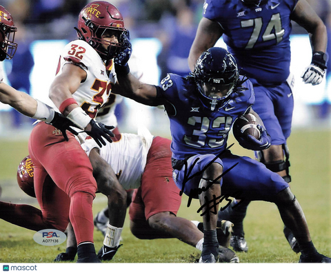 Kendre Miller Signed TCU Horned Frogs Football 8x10 Photo PSA Autographed