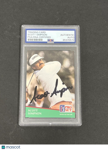 1991 Pro Set #125 Scott Simpson Signed Card PSA/DNA Slabbed AUTO Golf