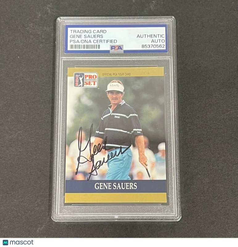 1990 PGA Tour Pro Set #52 Gene Sauers Signed Card PSA/DNA Autographed Slabbed Go
