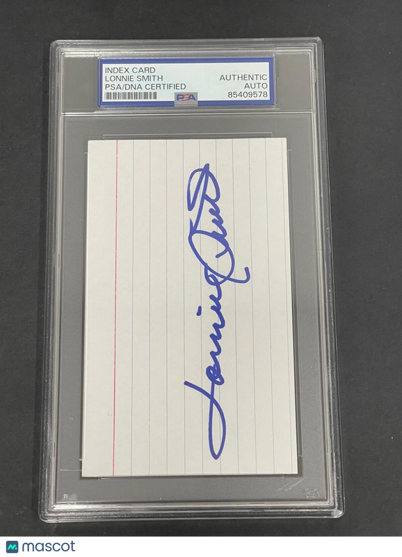 Lonnie Smith signed index card PSA/DNA Autographed Phillies