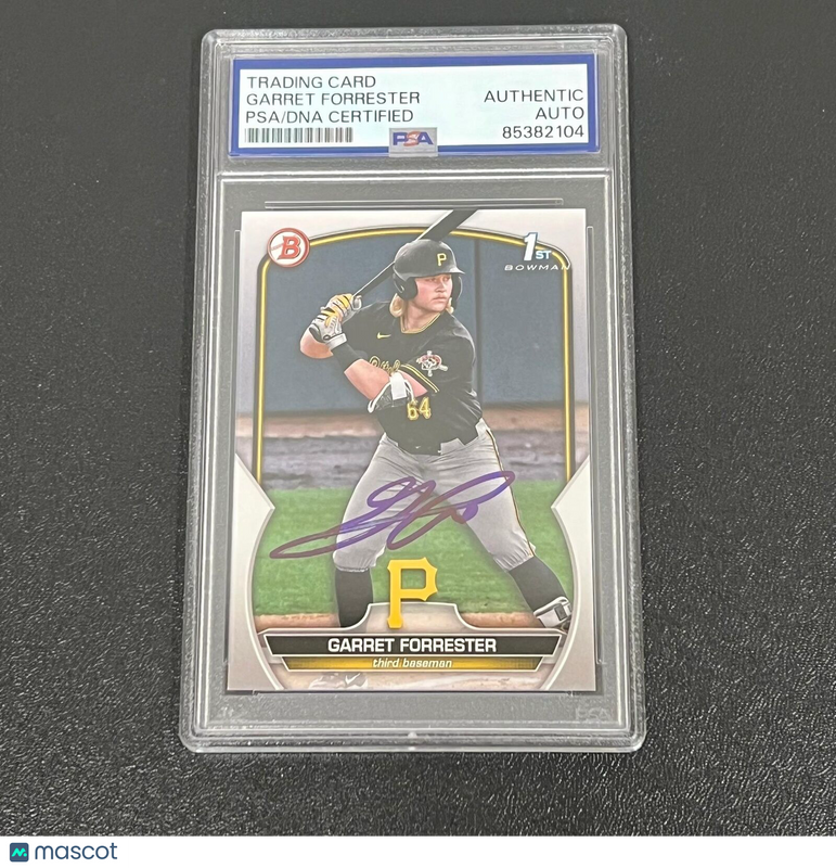 2023 Topps Chrome #BDC-197 Garret Forrester Signed Card AUTO PSA Slabbed Pirates