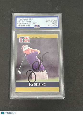 1990 PGA Tour Pro Set #46 Jay Delsing Signed Card PSA/DNA Autographed Slabbed Go