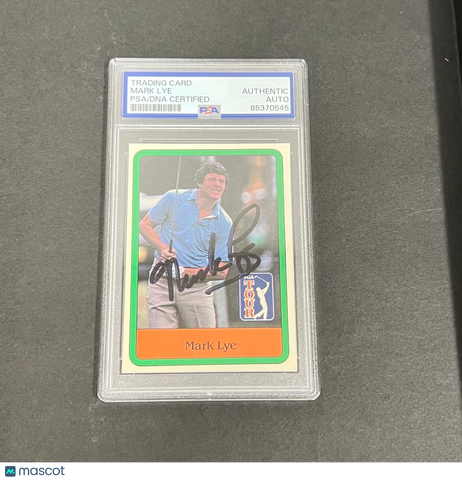 1980 PGA Tour #39 Mark Lye Signed Card PSA/DNA Slabbed AUTO