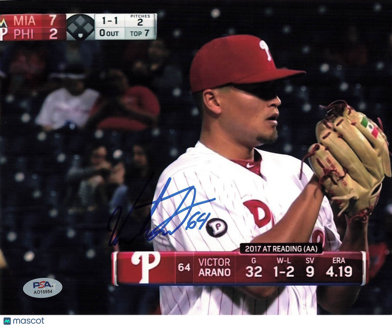 Victor Arano signed 8x10 photo PSA/DNA Philadelphia Phillies Autographed