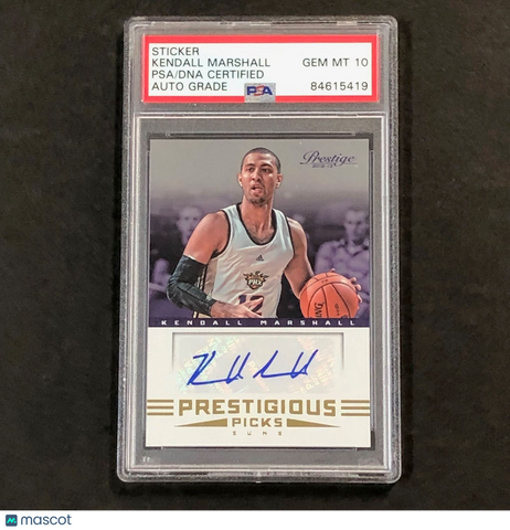 2012-13 Panini Prestige Prestigious Picks #57 Kendall Marshall Signed Card AUTO