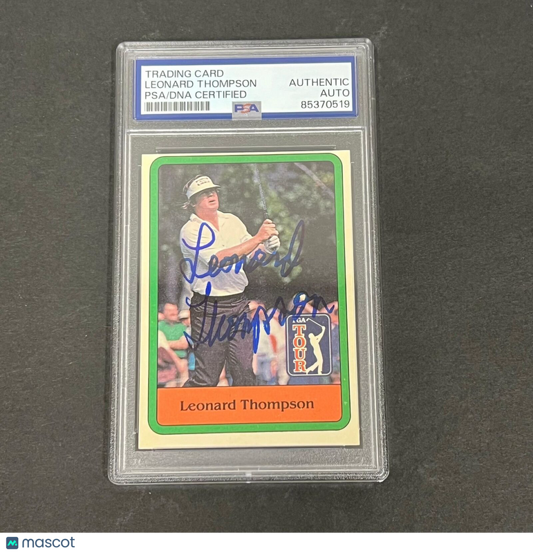 1981 Donruss PGA Tour Leonard Thompson #25 Signed Card Auto PSA Slabbed Golf
