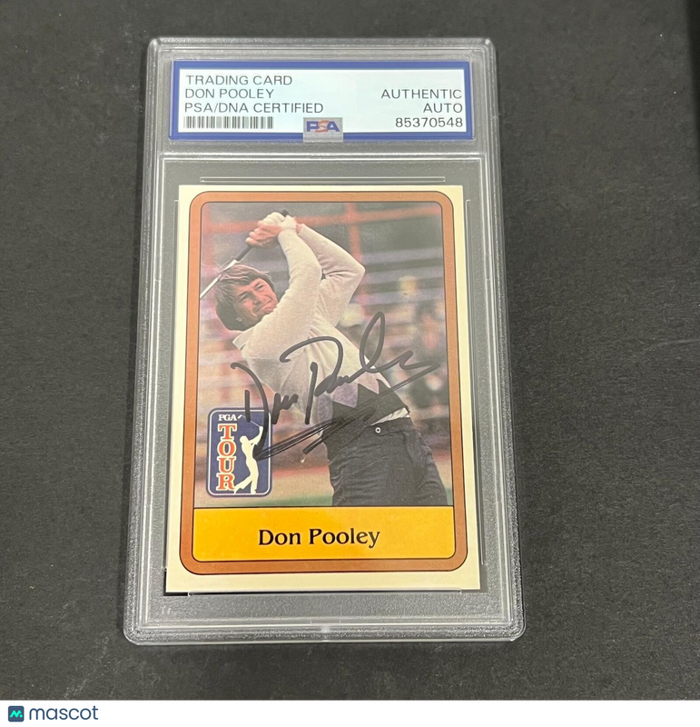 1980 PGA Tour #18 Don Pooley Signed Card PSA/DNA Slabbed AUTO Golf