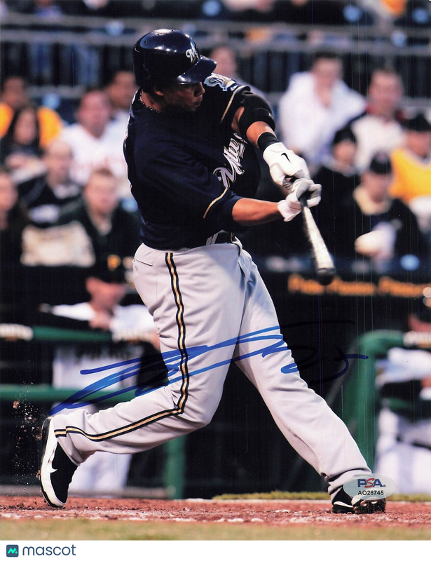 Carlos Gomez signed 8x10 photo PSA/DNA Milwaukee Brewers Autographed