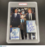 John Wooden, Bill Walton, Kareem Abdul-Jabbar signed 8x10 encapsulated PSA Auto
