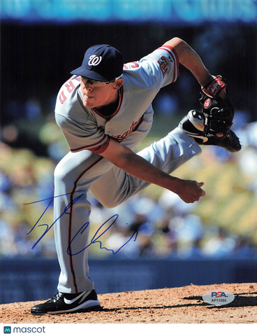 Tyler Clippard Washington Nationals Signed 8x10 Photo PSA