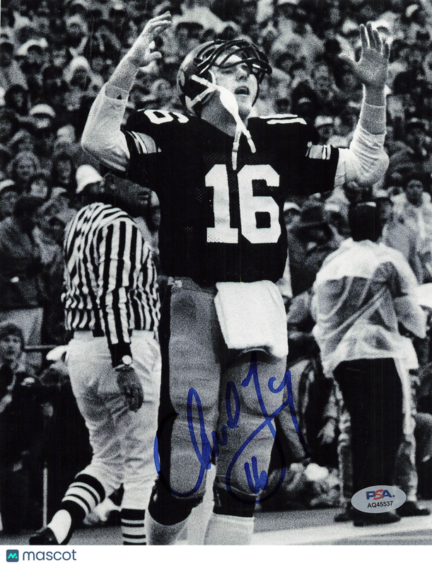 Chuck Long Signed Iowa Hawkeyes Football 8x10 Photo PSA Autographed