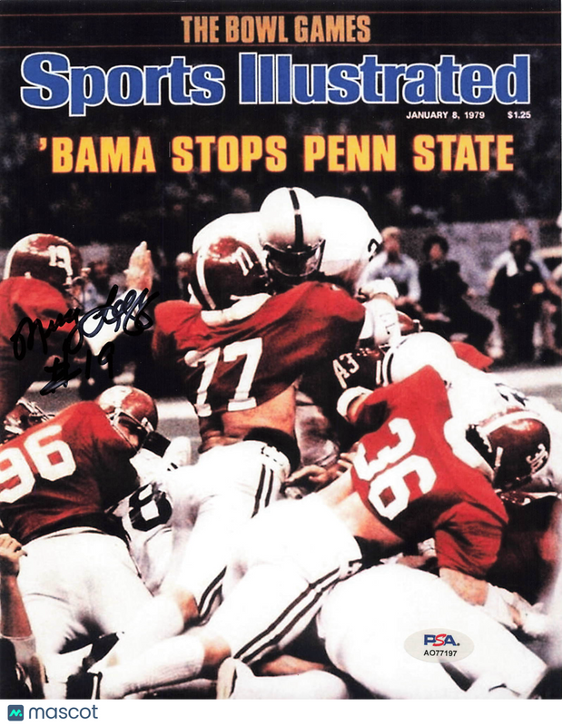 Murray Legg Signed Alabama Crimson Tide Football 8x10 Photo PSA Autographed