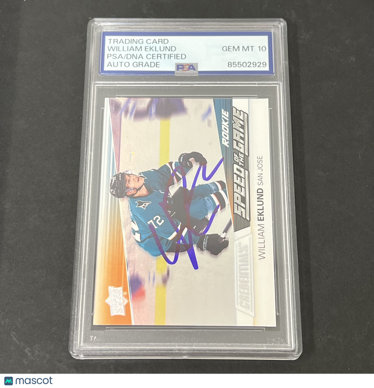 2021-22 Upper Deck Credentials #SGR14 William Eklund signed card PSA Auto 10