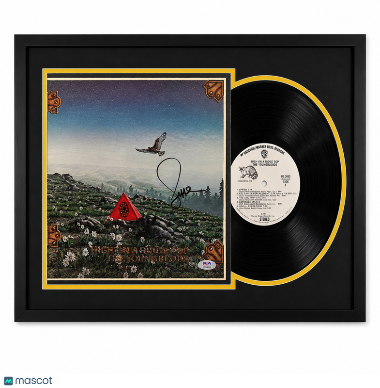 Jesse Colin Young Signed High on a Ridge Top Customed Framed Vinyl PSA Album