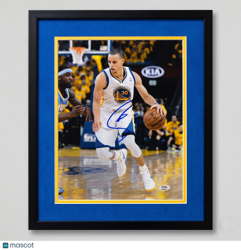 Stephen Curry Golden State Warriors Signed 11x14 Custom Framed Photo PSA