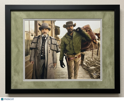 Christoph Waltz And Jamie Foxx Signed 16x20 Framed Photo Django Unchained PSA