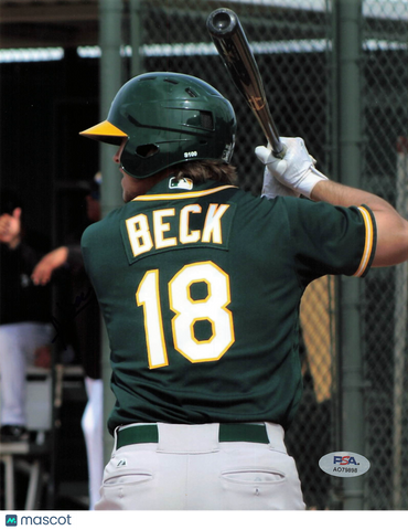 Austin Beck Oakland Athletics Signed 8x10 Photo PSA