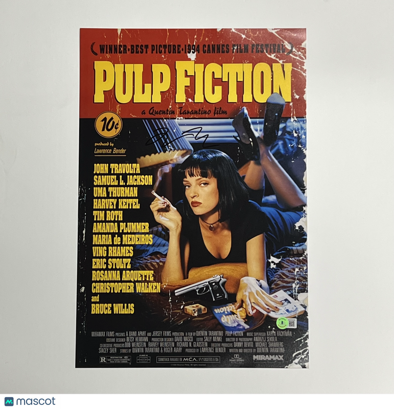Quentin Tarantino Signed Pulp Fiction 12x18 Photo BAS Autographed
