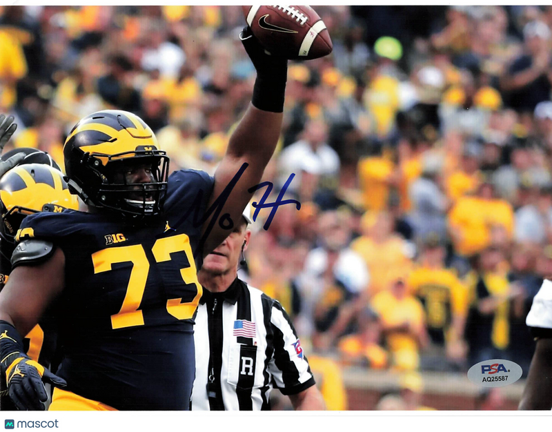 Maurice Hurst Jr Signed Michigan Wolverines Football 8x10 Photo PSA Autographed