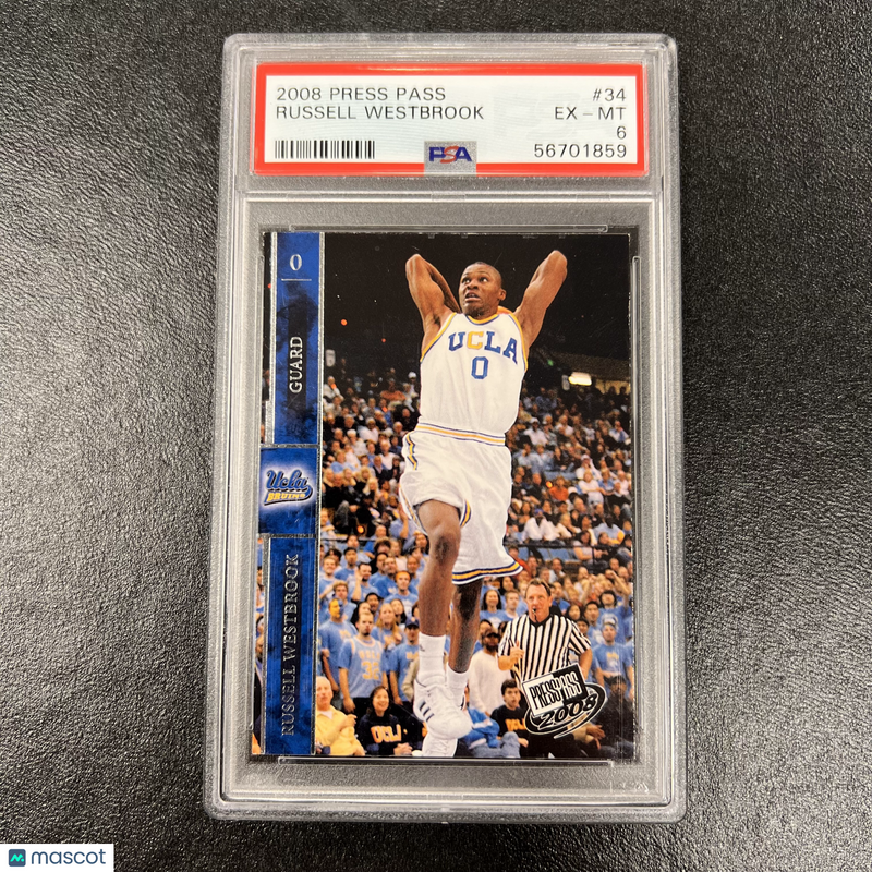 2008 Press Pass #34 Russell Westbrook PSA 6 Slabbed Bruins