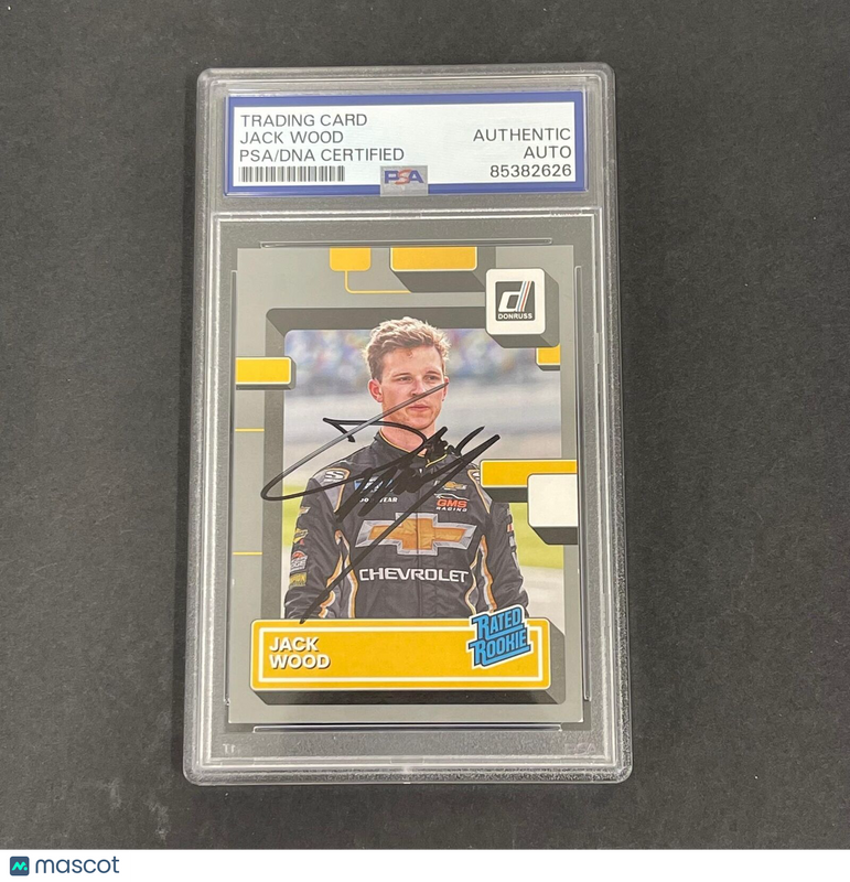 2023 Panini Donruss Racing #31 Jack Wood Signed Card PSA Slabbed Nascar