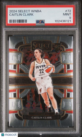 2024 Panini Select WNBA #72 Caitlin Clark PSA MT 9 Fever RC