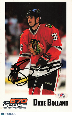 Dave Bolland Signed Hockey 8x10 Photo PSA Autographed