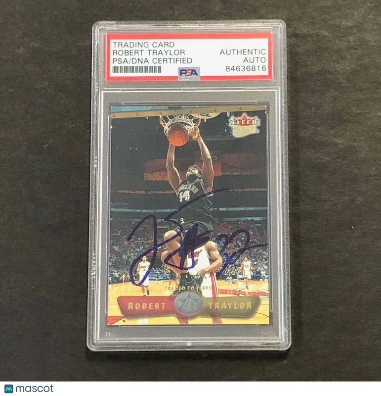 2001-02 Fleer #57 Robert Traylor Signed Card AUTO PSA/DNA Slabbed 76ers