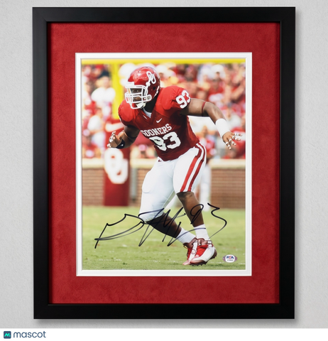 Gerald McCoy Signed Oklahoma Sooners 11x14 Custom Framed Photo PSA Autographed
