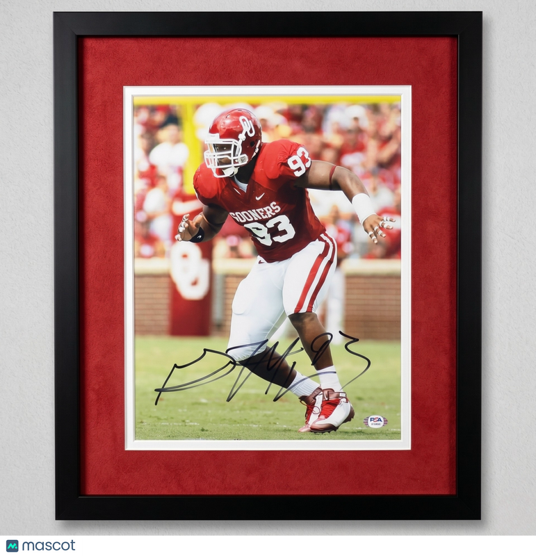 Gerald McCoy Signed Oklahoma Sooners 11x14 Custom Framed Photo PSA Autographed