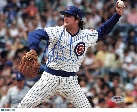 Steve Trout Chicago Cubs Signed 8x10 Photo PSA