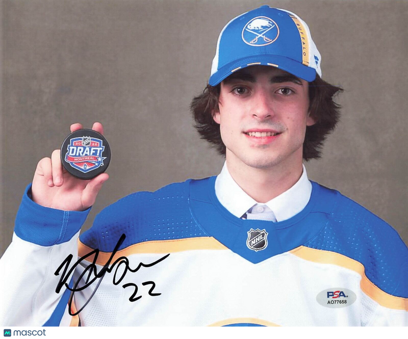 Matthew Savoie signed 8x10 photo PSA Autographed Sabres