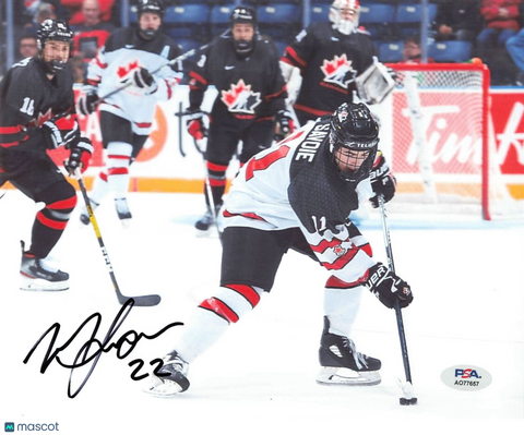 Matthew Savoie signed 8x10 photo PSA Autographed Hockey