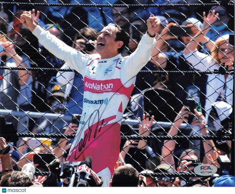 Helio Castroneves signed 8x10 photo PSA/DNA Autographed Nascar