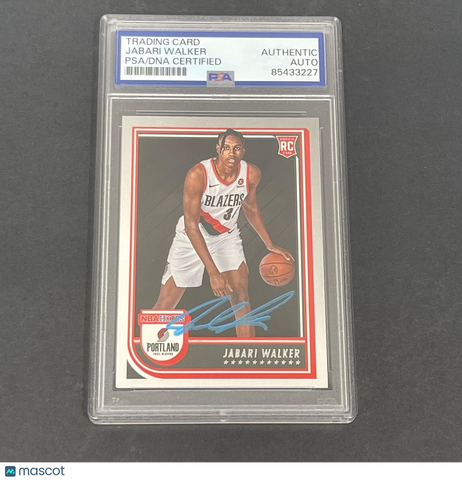 2022-23 Panini Hoops #273 Jabari Walker Signed Card AUTO PSA Slabbed RC Trail Bl
