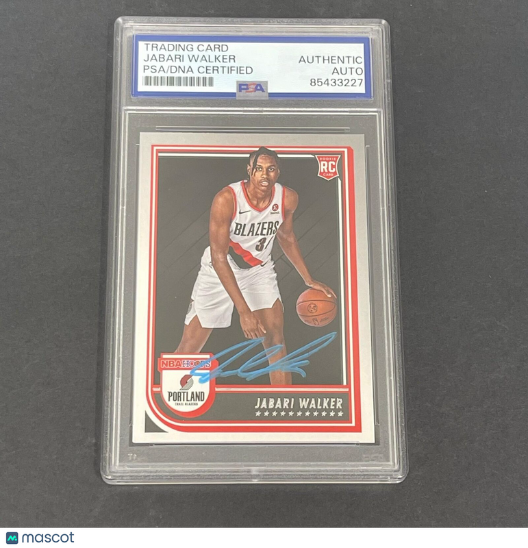 2022-23 Panini Hoops #273 Jabari Walker Signed Card AUTO PSA Slabbed RC Trail Bl