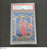 2020-21 Panini Select #81 Tyrese Maxey Signed Card AUTO PSA 76ers RC