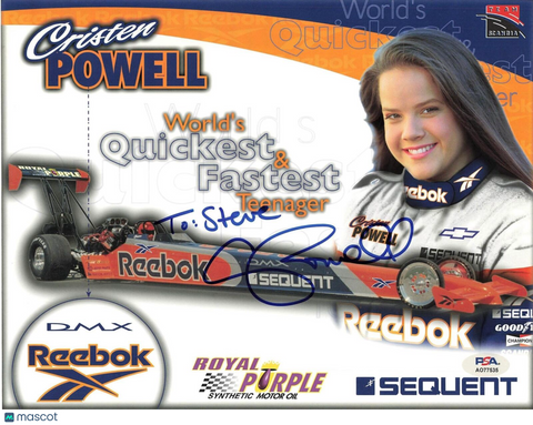 Cristen Powell signed 8 1/2 x 11 photo PSA Autographed NASCAR